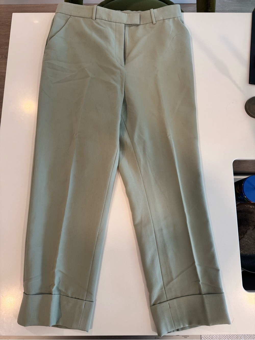 Abercrombie & Fitch Sage Green Tailored Trousers